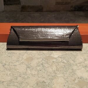 Silver/ Pewter Hard-shell Evening Clutch